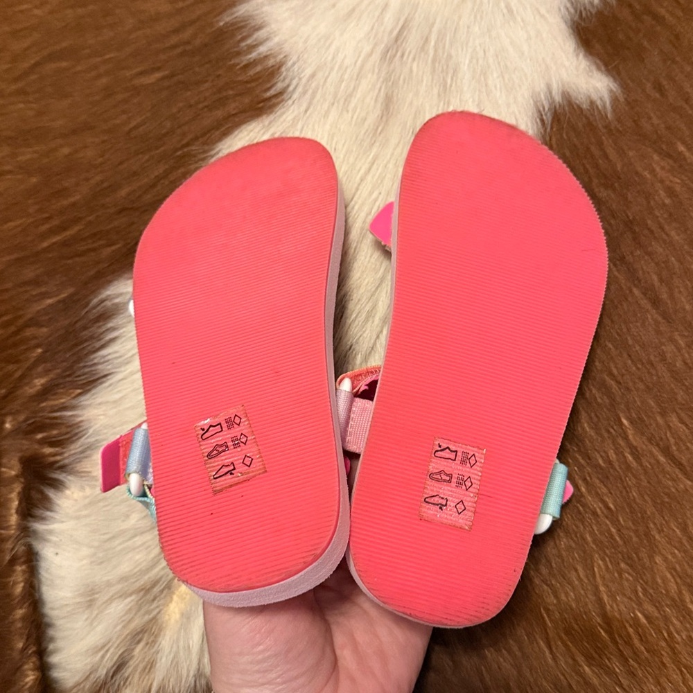 Billieblush Colorful rainbow Kids Velcro Sandals - Picture 3 of 3
